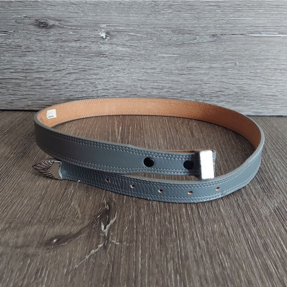 Nocona Gray Leather Belt 28